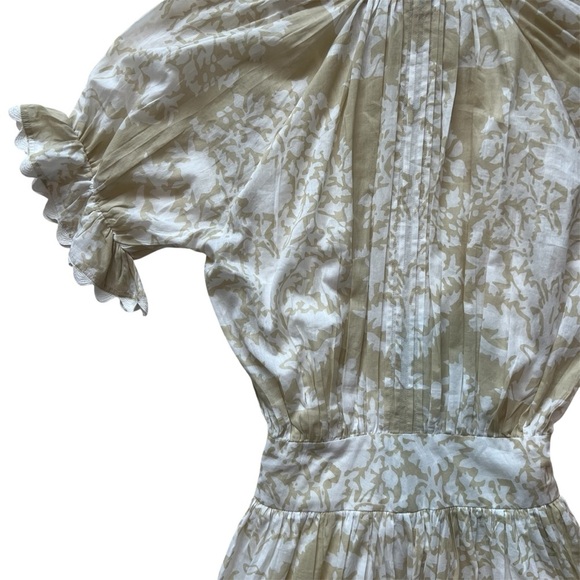 NWOT Juliet Dunn Blouson Mini Dress Beige Floral Size 1 - Picture 9 of 16